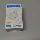 4 in 1 Retractable Wall Charger with Dual Cables,40W Retractable Phone Charger Wall Plug with Dual USB Ports,20W USB C Chargers Block Fast Charging for iPhone 17 16 15 14 13,LG, Galaxy S24 23,Pixel (White)