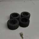 RC Station 12mm Hex RC Wheels and Tires 1/10 Scale RC Truck Tires and Wheels for Traxxas Rustler Stampede 2wd 4x4 vxl Hoss E-Revo Redcat Volcano EPX RIAARIO AMORIL Tires and Wheels Preglued, 4 Pcs