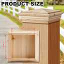 Geetery 16 Pcs 4 x 4 Wood Newel Post Cap Fence Post Cap for Fence Topper Top Resistant Decking Caps for Outdoor Fences, Mailboxes and Decks (Cedar Wood)