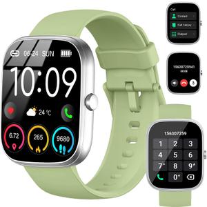 Smart Watch for Men Women, 1.91"HD Screen Smartwatch (Answer/Make Call), 2026 Fitness Tracker Heart Rate/Activity/Sleep Monitor, IP68 Waterproof,110+ Sport Modes,Step Counter for Android IOS Green