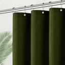 PANGSINNE Stall Shower Curtain 36 x 72 Inches, Heavy Duty Fabric Hotel Quality Waffle Textured 256GSM Army Green Shower Curtain