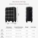 Hardshell Luggage Sets 3 Piece, Expandable Carry on Luggage with USB Port& Cup Holder, Lightweight Travel Suitcase with Spinner Wheels, TSA Lock (Black)