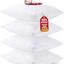 Utopia Bedding Waterproof Queen Size Pillow Protectors Zippered (4 Pack, White), Dust Mite and Bed Bug Proof Pillow case Protectors, Moisture Wicking Pillow Encasement Covers 20 x 28 Inches
