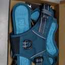 PoyPet No Pull Dog Harness, No Choke Reflective Dog Vest, Adjustable Pet Harnesses with Easy Control Padded Handle for Small Medium Large Dogs(Tumalo Teal,L)