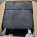 CANMOV Manual Recliner Chair with Massage and Heat,Soft Fabric Recliner Chair with Overstuffed Arm and Back, Manual Reclining Single Sofa with 2 Cup Holders, Side Pocket for Living Room,Dark Grey