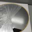 Funerom Gold Round Wall Mirror 15.4 Inches Circle Mirror Bathroom Mirrors for Over Sink