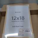 upsimples 12x18 Frame, Natural Solid Wooden Picture Frames, Display 11x17 with Mat or 12 x 18 Without Mat, Vertical or Horizontal Wall Hanging, 1 Pack, Natural