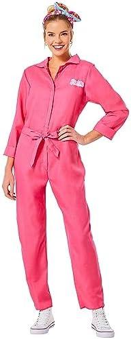 InSpirit Designs Barbie Pink Coverall/Utility Adult Costume, M