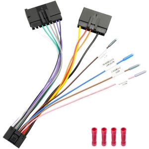 Radio Wiring Harness for Ford Stereo Adapter 1986-1997,Car Stereo Wire Harness Adapter Compatible with Aerostar Ranger Mustang Explorer Escort Focus Taurus Mercury 1987-1998