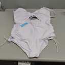 Yonique Women Plus Size One Piece Swimsuits Tummy Control Bathing Suits Vintage Swimwear (White)