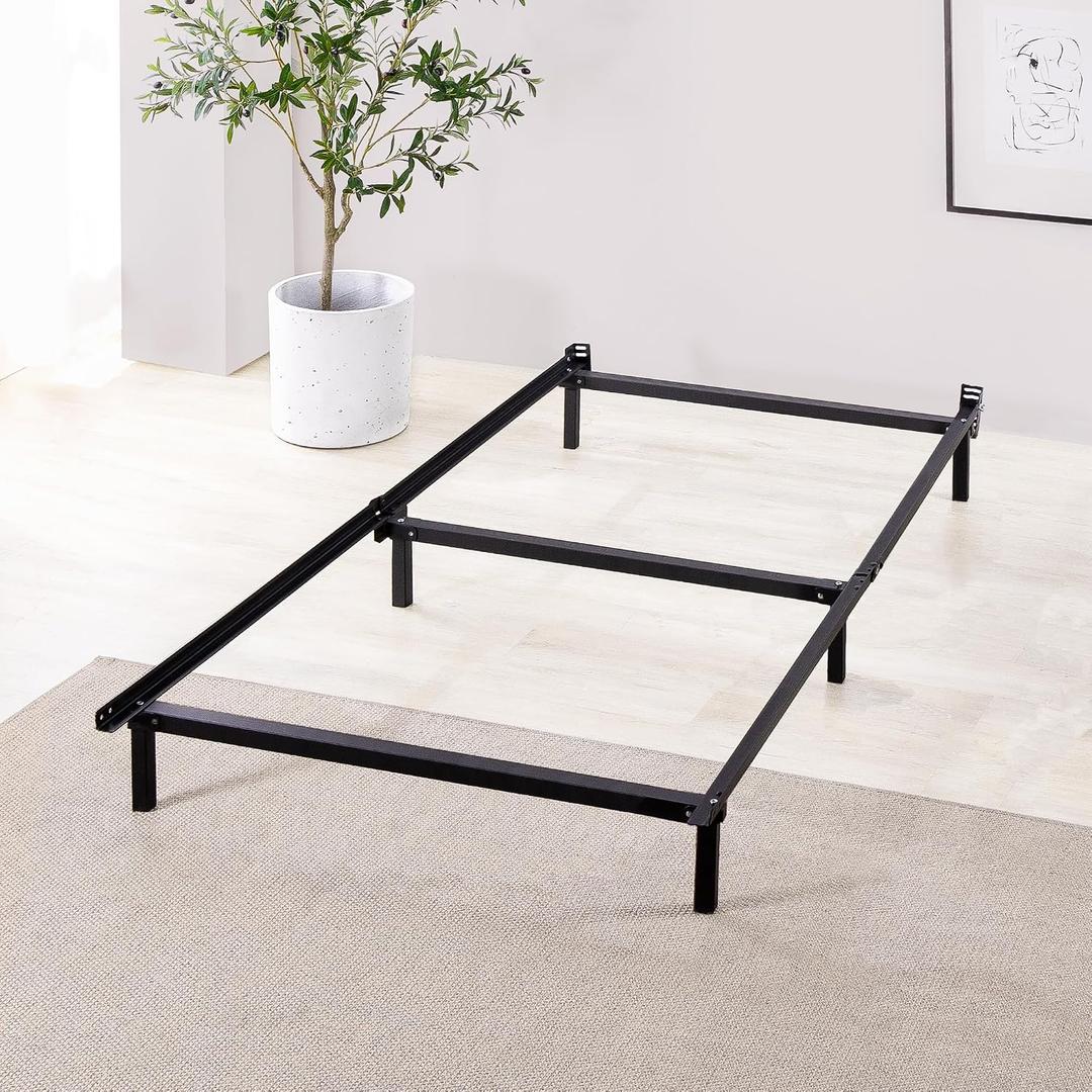 Zinus Michelle Compack 6-Leg Support Bed Frame, for Box Spring and Mattress Set, Twin, Black (AZ-SBF-07T)
