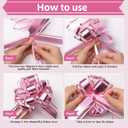Pull Bows for Gift Wrapping: 8 PCS 6-Inch Waterproof Multiple Colors Bows - Reusable Mother's Day Ribbon Bow for Wrapping Boxes & Decorative Accents