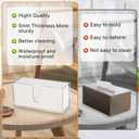 2Pcs Acrylic Paper Towel Dispenser, Paper Towel Holder Countertop Clear Multi Trifold Napkin Holder, Suitable for Z-fold, C-fold or MultiFold Paper Towels for Bathroom, Toilet, Kitchen