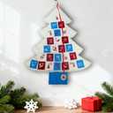 36" Christmas Advent Calendar 25 Days, Felt Hanging Advent Calendar Reusable Countdown to Christmas Calendar for Home Decorations Holiday Xmas Party Ornament Gift