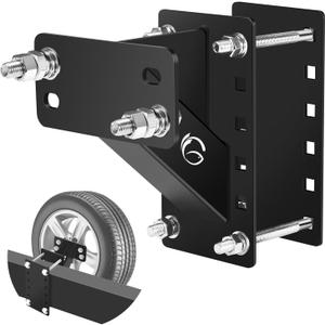 GADFISH Spare Tire Carrier,Spare Tire Mount Boat Trailer Carrier Bracket,Heavy Duty Lock Holder,Fits 4 & 5 & 6 Lugs Trailer Wheels on 4", 4.5'', 4.75'', 5'' and 5.5'' Bolt Patterns,Holds up to 150 Lbs