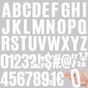 Qilery 32 Sheets 5 Inch Letter and Number Stickers Self Adhesive Vinyl Letters Alphabet Stickers Big Font Letters Number Tags for School Classroom Home Mailbox Decor (White)
