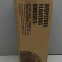 WOPITUES Wood Floating Shelves Set of 6, Shelves for Wall Decor, Farmhouse Shelf for Bedroom, Bathroom Storage Shelves, Book Shelves for Living Room - Rustic Brown (16.5 Inch)