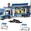 City Police Mobile Command Center Truck Building Blocks, Mobile Police Unit with Prison , Cop Cars STEM Construction Toy Kit , Birthday Xmas Gifts for Kids, Boys, and Girls Ages 6+ (484 Pieces)