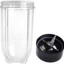 Replacement Cross Blade + 16oz Cup Set for Magic Bullet, Replacement Parts compatible with 250 W Magic Bullet MB1001 Blender