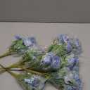 Lyrow 8 Pcs Peony Artificial Flowers Fake Silk Hydrangea Bouquet Elegant Peony Flowers for Wedding Decoration Faux Realistic Floral for Home Party Table Centerpieces Arrangement (Gradient Blue)