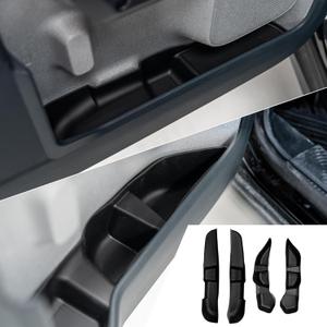 Door Side Storage Tray Compatible with 2022-2025 (Not fit 2026) Ford Maverick Side Door Storage Box Car Side Organizer Phone Pocket Silicone Front & Rear 4PCS Maverick Accessories (Black)