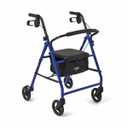 Medline Basic Rollator with 6in Wheels 350lbs Blue