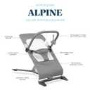Baby Delight Alpine Deluxe Portable Bouncer | Infant | 0 6 months | Charcoal Tweed