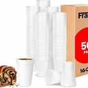 16 oz Insulated Foam Cups [50 Pack] Disposable Coffee Cups for Hot & Cold Drinks, Lightweight White Drinkware for Home, Office, Church, Catering, Parties, BBQ, Events, & Breakrooms