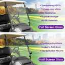 4.5mm Extra Thick Golf Cart Windshield Compatible with Club Car Precedent 2004-UP | Transparent Replacement Windshield for Club Car Precedent Gas & Electric Golf Cart Accessories