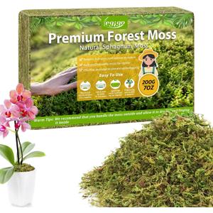 Legigo 7OZ Sphagnum Moss for Plants, 8QT Natural Orchid Moss Potting Mix Dired, Green Forest Plant Moss for Orchid Repotting Carnivorous Succulents Indoor Potted Plants Gardening and Reptiles