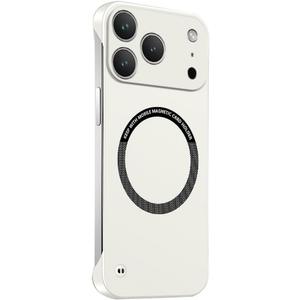 Frameless Magnetic Series Designed for iPhone Air Case[Compatible with MagSafe] Borderless Ultra Thin Slim Fit,Lightweight Minimalist Hard PC Yet Protective Shockproof Cover,White
