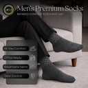 Mens Dress Socks, Business Crew, Premium Cotton Blend, Breathable, Odor Control, 5-Pack (One Size, C1)
