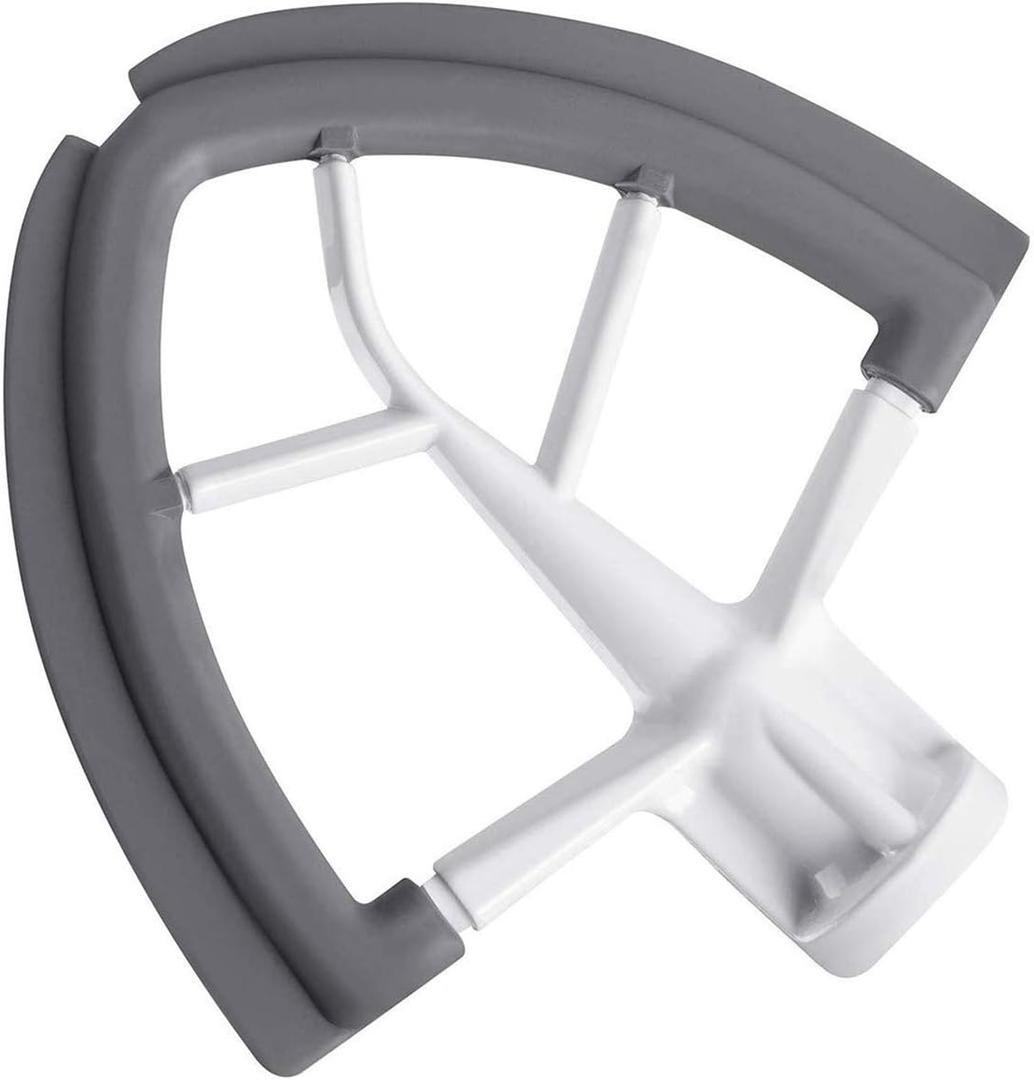 Flex Edge Beater for KitchenAid Tilt-Head Stand Mixer, 4.5-5 Quart Flat Beater Paddle with Flexible Silicone Edges Bowl Scraper, White Flex Edge Beater for KitchenAid Tilt-Head Stand Mixer, 4.5-5 Quart Flat Beater Paddle with Flexible Silicone Edges Bowl Scraper, White