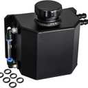 FlyOX Coolant Radiator Overflow Aluminum Tank Reservoir Expansion Catch Can 1L Universal, Black