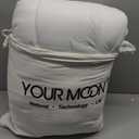 Serta Goose Feather Down Fiber Cotton Comforter King Size - 100% Cotton Duvet Insert - Hotel Luxury Hypoallergenic Bedding Comforter All Season Medium Warmth 106 x 90 Inch White