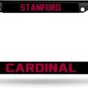 Rico Industries NCAA Standard Black Chrome Frame with Decal Inserts 12" x 6" Car/Truck Auto Accessory