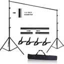 HYJ-INC 10ft x 8.5ft Adjustable Photography Backdrop Support System Photo Video Studio Muslin Background Stand Kit with Carry Bag