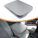 SecosAutoparts Center Console Armrest Lid Cover Leather Gray Compatible with Dodge Ram 1500 2500 3500 2002 2003 2004 2005 2006 2007 2008 Only Leather Part