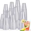 Turbo Bee 16oz Disposable Plastic Cups 420 Pack,Clear Party Cups, Transparent Tumblers, Bulk 16oz Drinking Cups for Large Gatherings, Restaurants, Daily Use, or Bulk Commercial Needs