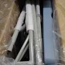 DMI Drop Arm Portable Toilet Commode, Extra-Wide Seat, 500 Pound Weight Capacity, Bucket with Lid Included, Adjustable Legs, Elderly Assistance Products, Grey