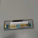 No Gap Band Compatible with Samsung Galaxy Watch 7/FE/6/5/4 Pro Classic 43mm 47mm 45mm 40mm 44mm 42mm 46mm, No Gap Stainless Steel Replacement Band Men Large Small (Gold)