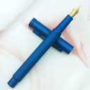 Hongdian Blue Forest Metal Fountain Pen, Beautiful Tree Texture Fine Nib Writing Office Pen