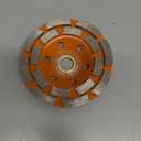 Concrete Diamond Grinding Cup Wheel,BRSCHNITT 4 inch Angle Grinder Diamond Double Row Cutting Wheel for Grinding/Polishing/Cleaning Surface Grinding Granite, Concrete,Stone,Cement,Marble,Rock (100mm)