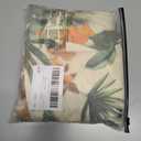 Women's Tropical Print Tie Backless V Neck Jumpsuit Sleeveless Wide Leg Short Rompers (M)