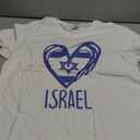 Patriotic Israel Pride Israeli Heart Flag T-Shirt, Medium