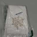 Serafina Home Holiday Bathroom Fingertip Towels  Set of 2 White 100% Cotton Embroidered Gold Snowflake Design  18x12 Decorative Bath & Kitchen Towels