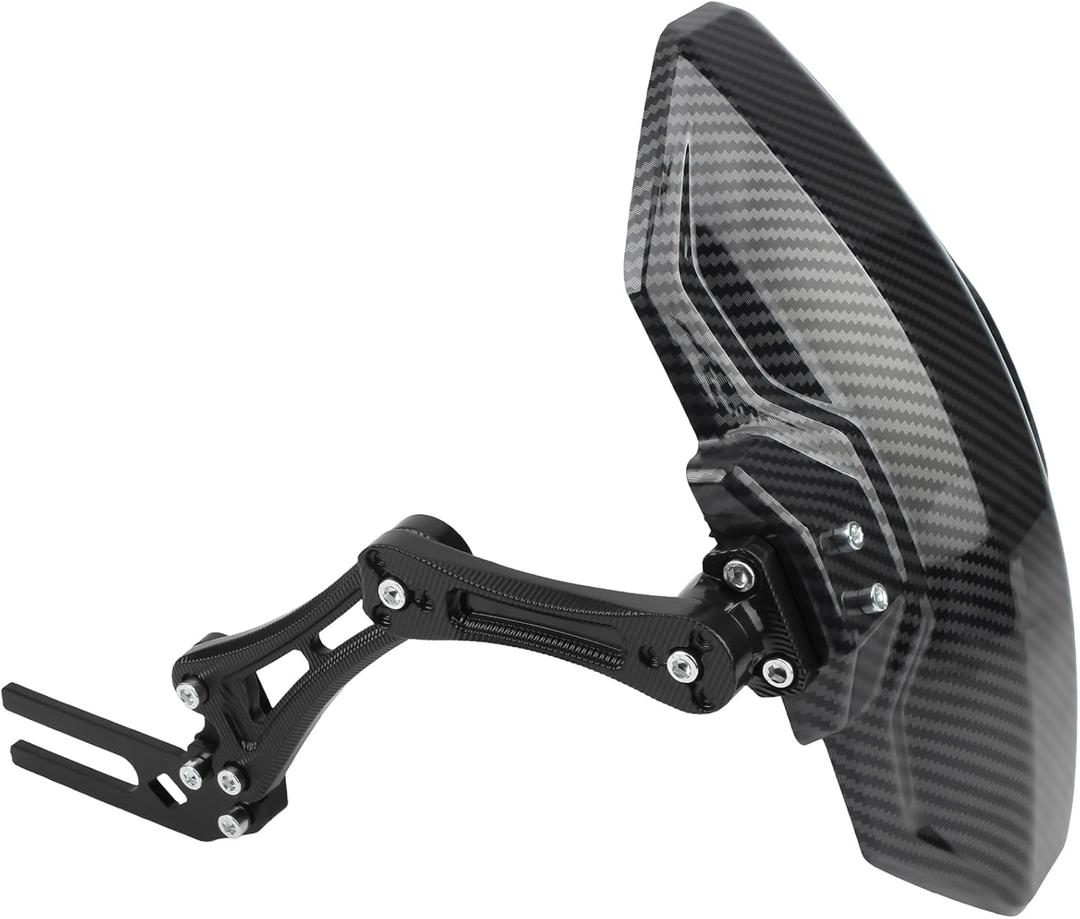 Motorcycle Wheel Rear Mudguard,Fender Rear Cover Compatible with Universal Motorbikes Scooter Extender Accessories-Black
