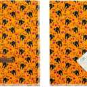 Elegant Little Tail Dog Bandana, Fall Halloween Adjustable Scarf Handkerchief Bib for Small Large Dogs, Boy Girl Square Kerchief (Small (Pack of 1), Cat)