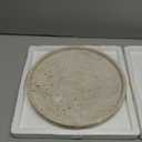 Travertine Tray, 10" Round Serving Tray for Office, Kitchen and Coffee Table, Decorative Vanity Trays, Bathroom Trays for Counter, Beige Round