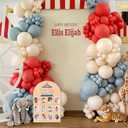 Wooden Carnival-Themed 1st Birthday Photo Board, Large